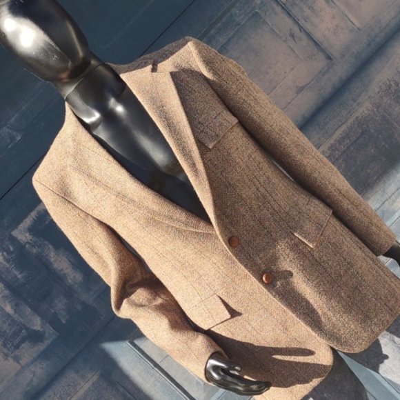 DAVID HUNTER MEN'S PURE WOOL 🦙 LUXURY TWEED BLAZER - Picture 16 of 17